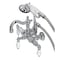 Kingston Brass CA1010T1 3-3/8" Tub Wall Mount Clawfoot Tub Faucet with Hand Shower, Polished Chrome CA1010T1 - alternate 1